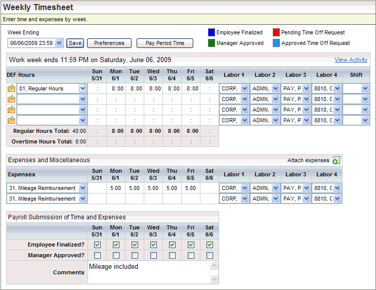 Weekly Timesheet