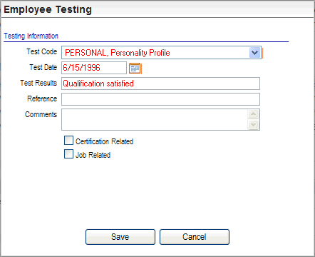 Employee Testing